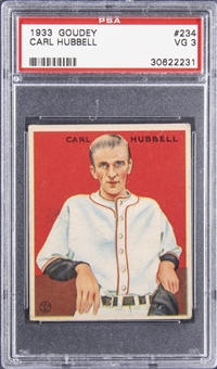 1933 Goudey #234 Carl Hubbell - PSA VG 3